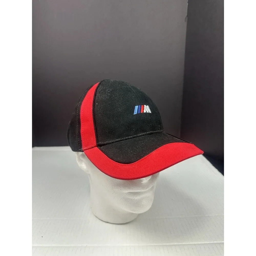 BMW M Motorsport Adjustable Strapback Black/Red Hat Cap M3 M5